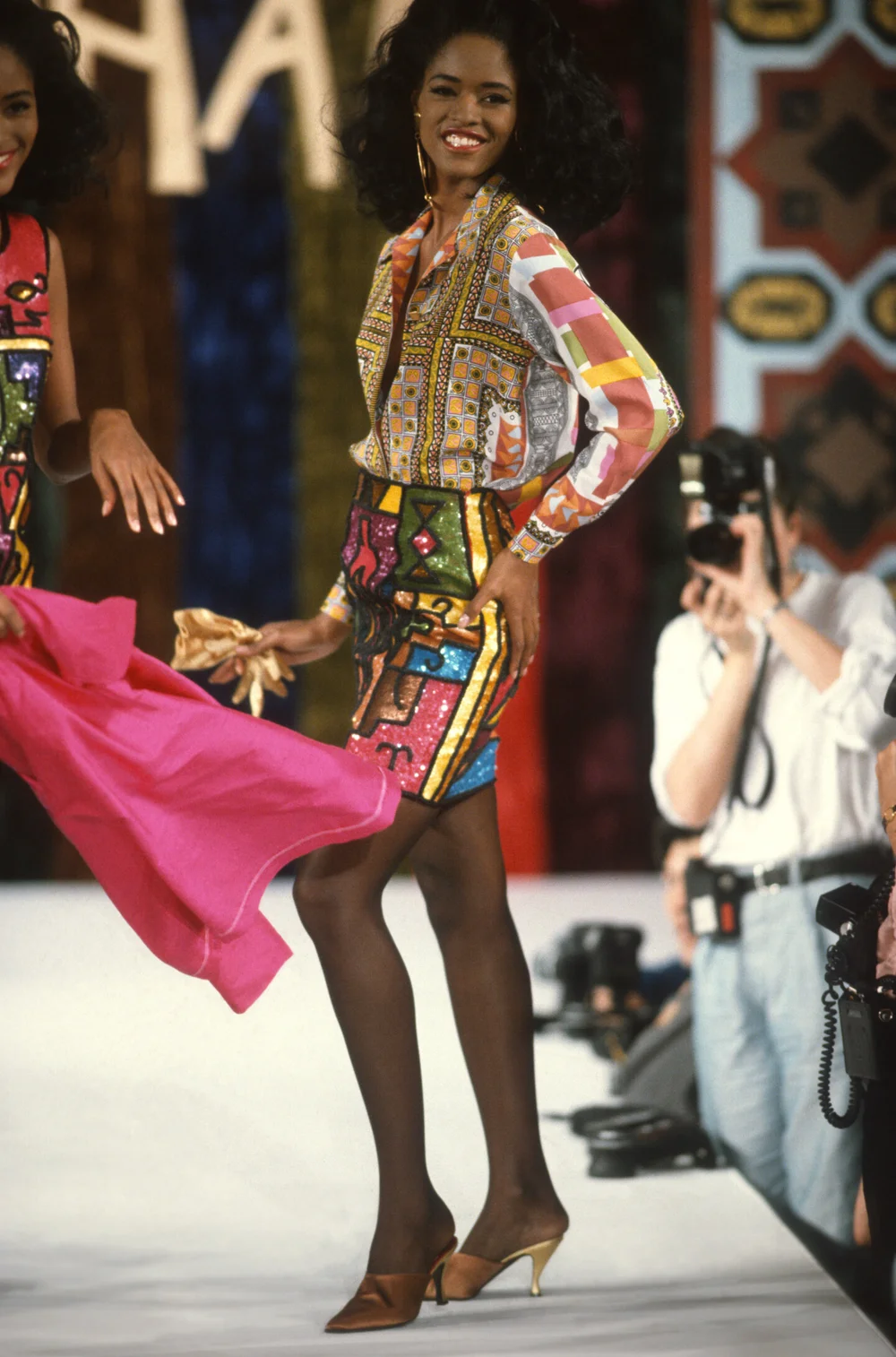 Todd Oldham F/W 1991 beaded geometric skirt — JAMES VELORIA